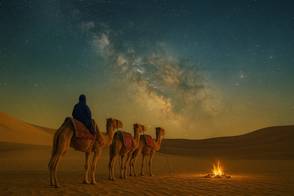 تور کویر ایران؛ تجربه شترسواری، شب‌نشینی و رصد ستارگان در دل کویر