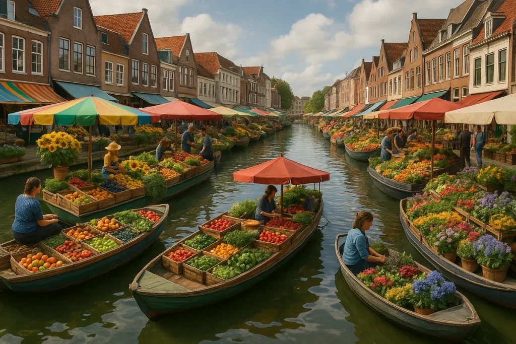 بازارهای شناور اروپا تجربه خرید روی آب